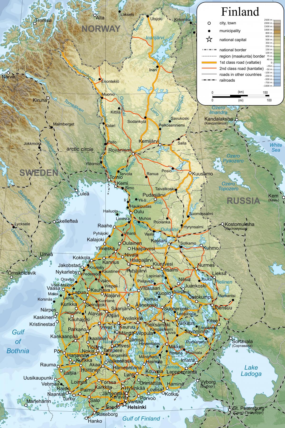 Финска на мапата на светот