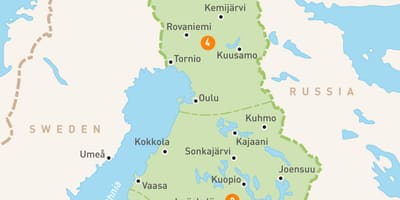 Карта на Финска езера