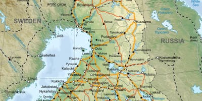 Финска на мапата на светот