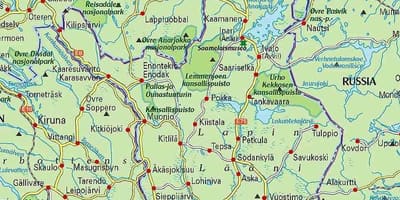 Карта на Финска пешачење