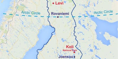 Rovaniemi мапата Финска